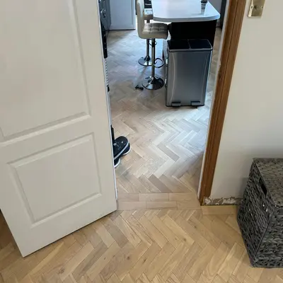 Herringbone Wooden Floor Glasgow